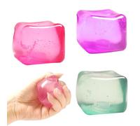 YALiya 3 Pièces Balle Anti-Stress Enfant Adulte Cube, Boule Fidget Toys Anti Stress Squishy, Cube Boules Squeeze Décompresser Balles, Jouet Sensoriel pour Soulager l'anxiété et Gérer La Colère