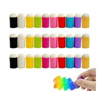 YALiya 30 Pièces Éponges à Doigts pour Peinture, Éponge pour Peindre au Doigt, éPonge de Peinture à L'Encre Artistique, pour Artisanat, Outils de Dessins, encre, Fabrication de Cartes