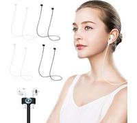 YALiya 4 Pièces Airpods Casque Sangle, Cordon de Sport en Silicone Souple, Tendance Cordon pour Sport Earbuds, Sangle magnétique Compatible Anti-détachement pour AirPods Pro 3/2/1