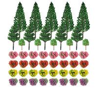 YALiya 47 Pièces Arbres Modelisme, Mini Arbres Modèle, 6.5~13 CM Mixte Modèle Train Arbres, Trains Architecture Arbres Miniatures, pour Un Paysage Miniature DIY, Décoration de Table de Sable