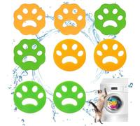 YALiya 8 Pièces Attrape Poils Machine a Laver, Épilateur pour Poils d'animaux, RéUtilisable pour Enlever Les Poils, Boule Anti Poils Machine a Laver, pour Machine à Laver, Literie(Orange + Vert)