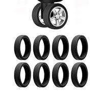 YaLiyA 8 Pièces Housses de Protection de Roue de Bagage Housse de Protection pour Roues de Valise En Silicone Réduit Le Bruit Couvre-roue Bagage À Main Protège-Roue pour Plupart des Bagages