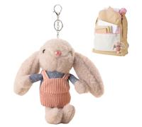 YALiya Pendentif lapin en peluche, porte-clés suspendu, joli porte-clés de poupée de lapin, design de lapin, léger, élégant, portable, décoration pour filles et garçons