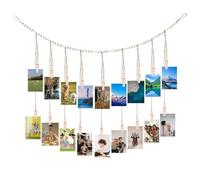 YALiya Porte Photo Mural, Porte Photo Pince, Guirlande Photo, Accroche Photo, Cadre Photo Mural, Porte Photos, Pele Photo Mural, Porte-Photos à Clip Décoratif DIY pour la Décoration Maison Boho