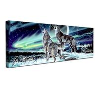 YALKIN Kit de peinture diamant à faire soi-même pour adultes, grand diamant 5D avec forets ronds, ensemble de peinture pour mur de maison et cadeaux, 30 x 90 cm