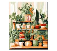 YALKIN Kits de peinture par numéros pour adultes, kits de peinture par numéros sur toile sans cadre, huile et acrylique, décoration murale d'intérieur 40 x 50 cm