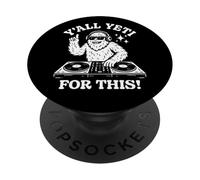Y'all Yeti for This Funny Yeti DJ Abominable Snowman Music PopSockets PopGrip Adhésif