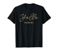 Yalla Habibi Lettres arabes en forme de cœur islam musulman T-Shirt