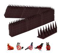 Yallmie Lot de 24 Pigeons Anti-Pigeons, Pic Anti Oiseaux Exterieur Pic Anti Pigeon Plastique Repousse Pigeon pour Balcons,Jardins sur Toits Ou BarrièRes D'Intimité (Marron)