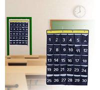 Yallmie Pochette Numérotée Salle de Classe, Sac Rangement pour Salle Classe 30 Poches, Portable Calculatrices Tableau de Poche pour Téléphone en Tissu Oxford Imperméable pour Classes et Bureau