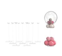YALLOVE Kit de Support de Ballons Table de Hauteur en Réutilisable Acrylique Transparent, Décorations de Fête d'Anniversaire, Mariage, Maison, Vacances (40cm 10-Pack)