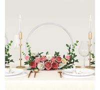 YALLOVE Lot de 2 anneaux de table en acrylique pour décoration de ballons et fleurs - 30,5 cm - Fleur non incluse