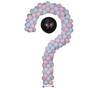 YALLOVE Point d'interrogation en métal - Colonne de ballon pour bébé - Hauteur réglable de 2,35 m - Arche de ballon - Cadre de fond pour garçons ou filles - Décoration de fête