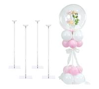 YALLOVE Réutilisables Supports de Ballons pour Table Hauteur Réglabl 40cm 60cm Porte Ballons Baudruche avec Bases Décorations de Fête Anniversaire Mariage Maison Vacances, 10 Pièces
