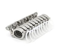 YALLS 10 raccords de tuyauterie sanitaire trèfle à trois colliers de serrage de 1,5/2/6,5/3/4" 25,4/50,5/64/106/119 virole en acier inoxydable 304 Homebrew (couleur : 10 pièces, taille : K25.4)
