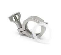 YALLS 3,8 cm, 5,1 cm, 6,3 cm, 3,5 cm, 10,2 cm, trèfle à trois colliers en acier inoxydable 304 raccord de tuyau sanitaire 25,4/50,5/64/77,5/106/119 mm virole Homebrew (couleur : 1 pièce, taille : 8,9