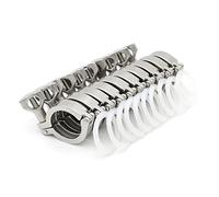 YALLS 3,8 cm, 5,1 cm, 6,3 cm, 3,5 cm, 10,2 cm, trèfle à trois colliers en acier inoxydable 304 raccord sanitaire 25,4/50,5/64/77,5/106/119 mm virole Homebrew (couleur : 10 pièces, taille : 6,3 cm x