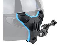 YALLSAME Support de menton pour caméra d'action GoPro Go Pro - Sangle de fixation intégrale pour casque de moto - Accessoires pour GoPro Hero 13 12 11 10 9 8 7 6 5 4 3 pour sport de course à grande