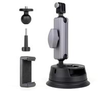 YALLSAME Support de voiture à ventouse avec rotule 6,35 mm et adaptateur de trépied pour GoPro Hero 12 11 10 9 8 7 6 5 4, GoPro Max, Fusion, SJCAM, Insta360, DJI Osmo Action 1 2 3 4 Accessoires
