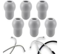 YALOJE Lot de 6 embouts de rechange en silicone pour stéthoscope, bouchons d'oreilles souples pour médecins, compatibles avec MDF, ADC - Gris