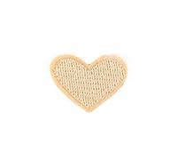 Yalulu 20 Pcs Amour Coeur Patchs Badges Thermocollant Appliques Brodées Autocollants en Tissu Écusson Brodé Patch pour Vêtements Tissu t-Shirt Jean Sac Chaussure (Beige)