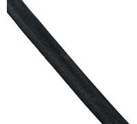 Yalulu 20 Yards Bande passepoilée élastique avec cordon passepoilé pour couture pour sangle, vêtement, couture, coupe, accessoires de rembourrage (noir)