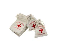 yalulu Lot de 20 kits de lin Sachet jute Hangover Kit Bags Sacs en coton naturel de premiers secours Sachet Parfait pour Mariage de Fête Accessoires, 10 * 15 cm