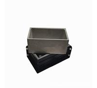 Yalulu Moule en silicone pour pots de fleurs en béton avec cadre en plastique, pot de fleurs rectangulaire, moule en silicone en céramique, moule en silicone, pot de plantation, coulage, béton, tasse
