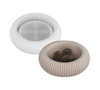 Yalulu Moule en silicone rond pour plateau en résine époxy - Moule en silicone - Bougeoir d'aromathérapie - Moule en silicone - Moule de coulée en silicone - Moule à thé