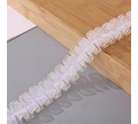 Yalulu Ruban en dentelle plissée de 20 yards, 2,5 cm de large - Bord en organza - Dentelle plissée - Pour couper les applications - Blanc