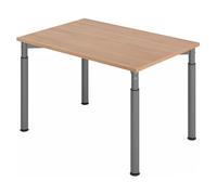 YAMA 12 G | Bureau - 120 x 80 réglable en hauteur Noyer/Graphite