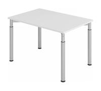 YAMA 12 S | Bureau - 120 x 80 Gris/Argent réglable en hauteur