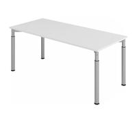 YAMA 19 S | Bureau - 180 x 80 Gris/Argent réglable en hauteur