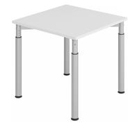 YAMA 8 S | Bureau - 80 x 80 Gris/Argent réglable en hauteur