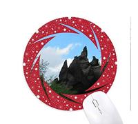 yamagata mountain tapis de souris rouges rondes roues en caoutchouc