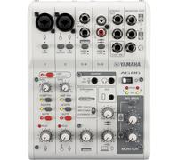 Yamaha Table de mixage AG06 MK2 6 canaux, interface audio USB, Windows/Mac/iOS/Android, Blanc