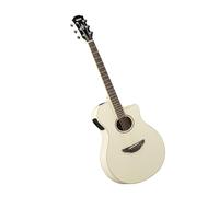 YAMAHA APX600 Guitare Électro-Acoustique - Caisse Compacte Thinline, Diapason 25”, Système65, EQ 3 Bandes, Accordeur Intégré, Rosace Ovale - Blanc Vintage