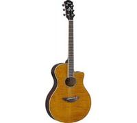 YAMAHA APX600FM Guitare Électro-Acoustique - Table en Érable Flammé, Caisse Compacte Thinline, Diapason 25”, Système65, EQ, Accordeur Intégré - Amber