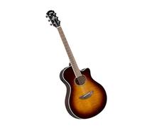 YAMAHA APX600FM Guitare Électro-Acoustique - Table en Érable Flammé, Caisse Compacte Thinline, Diapason 25”, Système65, EQ, Accordeur Intégré - Tobacco Brown Sunburst