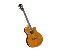 YAMAHA APX600FM Guitare Électro-Acoustique - Table en Érable Flammé, Caisse Compacte Thinline, Diapason 25”, Système65, EQ, Accordeur Intégré - Amber