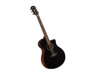 YAMAHA APX600M Guitare Électro-Acoustique - Finition Mate, Caisse Compacte Thinline, Diapason 25”, Table Massive, Système65 avec EQ et Accordeur - Smokey Black