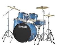 Yamaha Rydeen Batterie 5 pièces avec grosse caisse 56 cm, Floor Tom, 2 toms avec pince à bille et caisse claire en bois, bleu ciel