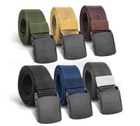 YAMAIDUO 6 PCS Ceinture Tactique Militaire, Unisexe Réglable Nylon Ceinture Travail Homme avec Boucle Plastique, Ceinturon Tactique Anti Allergie Passe Rapidement Par la Sécurité de L'aéroport