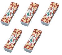 Yamako Lot de 5 repose-baguettes japonais Mino-yaki en céramique Rouge Nishiki du Japon 15508