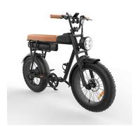 YAMALI FXH-006 Vélo électrique,Brun , Moteur 1000W, Batterie lithium 48V, Vitesse maximale 25KM/H, autonomie électrique pure 50KM