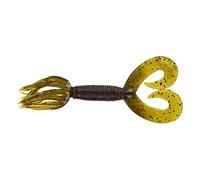 Yamamoto Yamamoto Hula Grub Double Queue 12,7 cm Citrouille Verte avec Grand Rouge