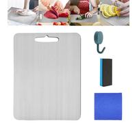 Yamato Cutting Board, Yamato - Titanium Cutting Board, Yamato Pure Titanium Cutting Board for Kitchen, Double-Sided Cutting Board, No Sharp Edges, No Damage to Kitchen Utensils (M: 11.4 * 7.9in)