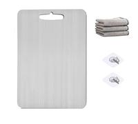 Yamato Titanium Cutting Board, Planche a Decouper en Titane Titanium Cutting Boards for Kitchen, Cutting Board with Scratch-Resistant Knife-Friendly Surface (L-28 x 39 cm)