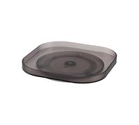 Yamazaki 1323 Tower Plateau tournant Bas pour réfrigérateur, Noir, Polystyrène/Silicone, Minimaliste, 20 x 20 x 2,9 cm (L x L x H)