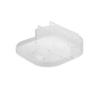Yamazaki 1324 Tower Plateau tournant Bas pour réfrigérateur avec Compartiments, Blanc, Polystyrène/Silicone, Minimaliste, 20 x 20 x 8,3 cm (L x L x H)